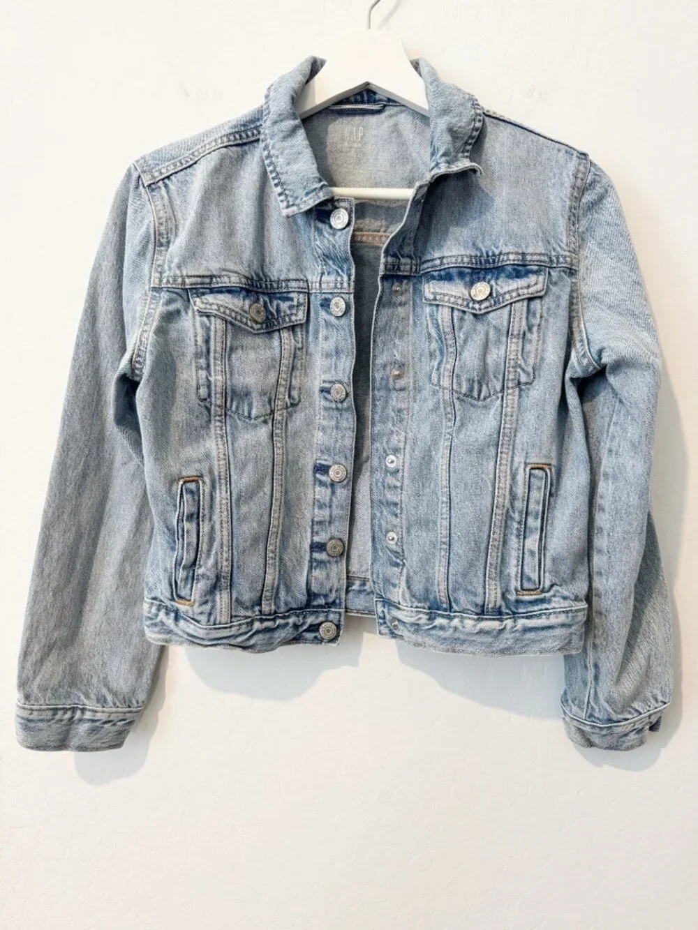 Gap Kids Icon Denim Jacket Size XXL Light Wash Jean Girl Western Classic Casual